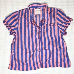 ban.do short sleeve pajama top - candy stripe